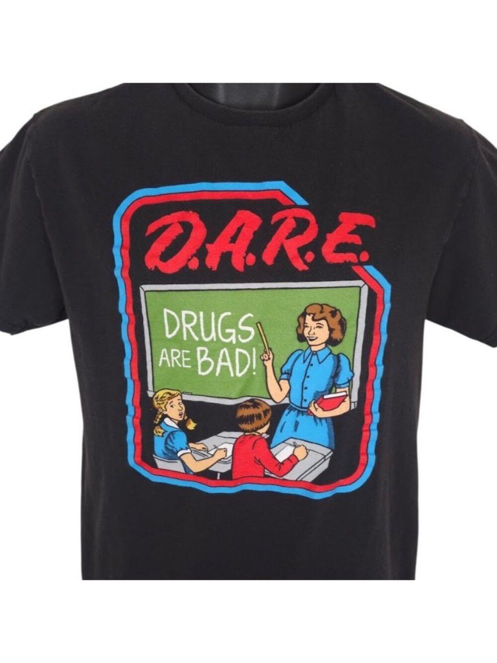 DARE T Shirt Mens Size Medium Black DARE To Resist Drugs Violence Drugs Are Bad